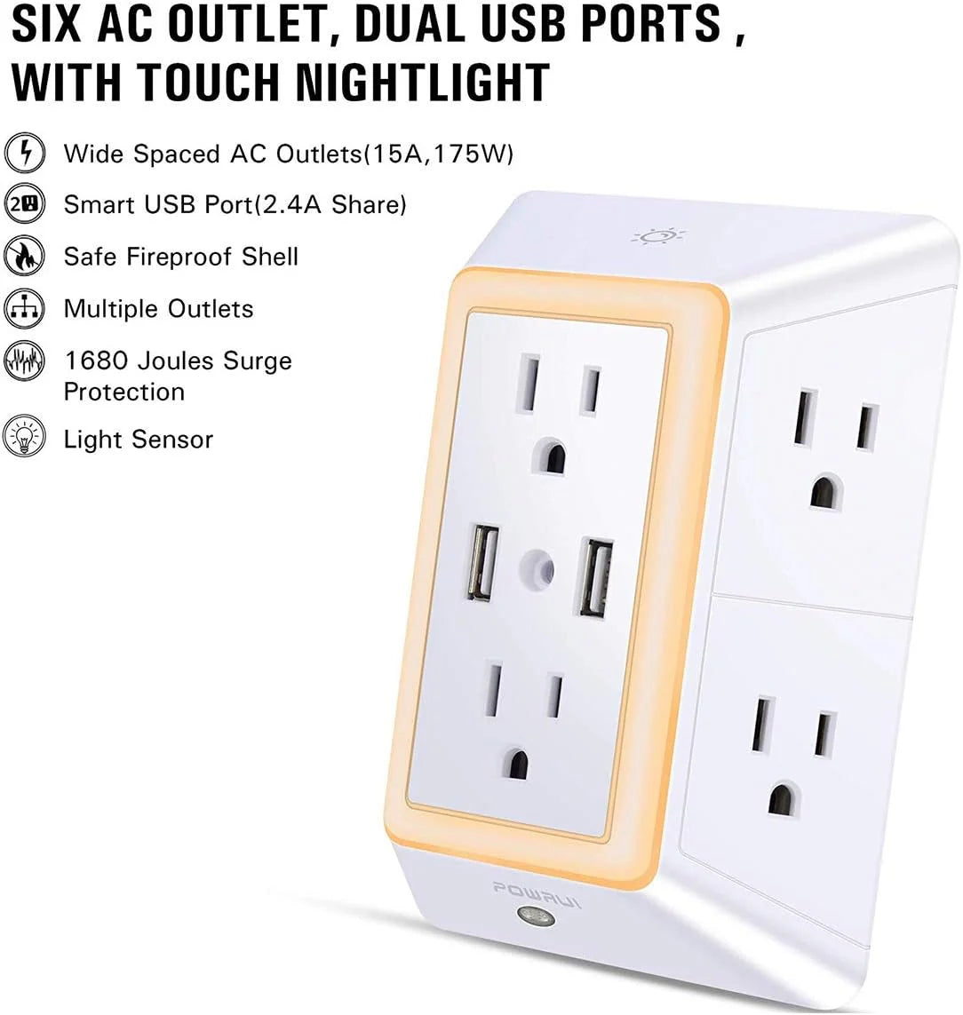 USB Wall Charger, Surge Protector